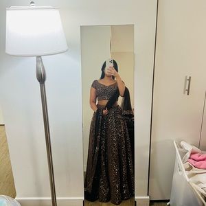 Brown Sequin Lehenga - Indian Wedding Guest outfit!